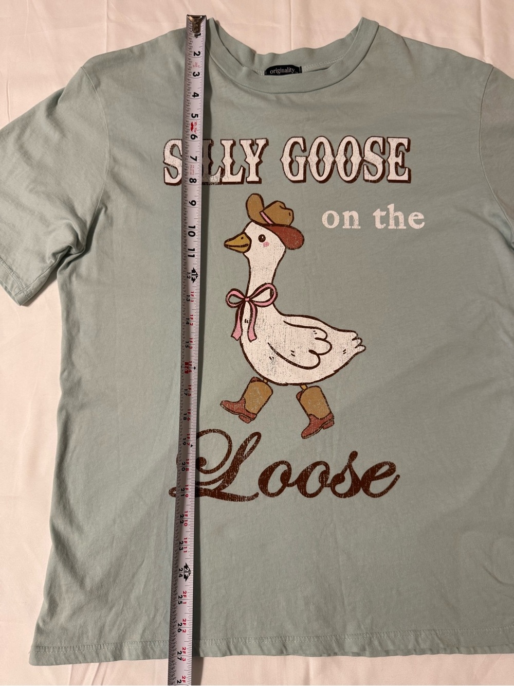 Originality “Silly Goose on the Loose" Graphic Tee - Mint - Picture 7 of 12